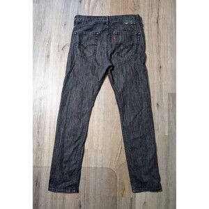 Levis 510 Jeans Mens Black Skinny Fit Mid Rise Denim Stretch Size 31X30